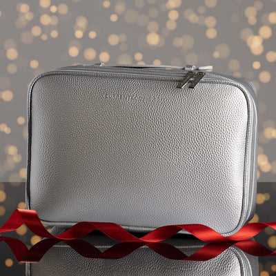 CurrentBody Skin LED Christmas Collection includes luxury silver travel bag.