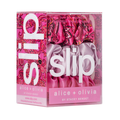 slip® x Alice + Olivia Pure Silk Spring Rose Large Scrunchies