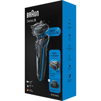 Braun Series 5 50-B1200s Electric Shaver for Men with Precision Trimmer, Blue